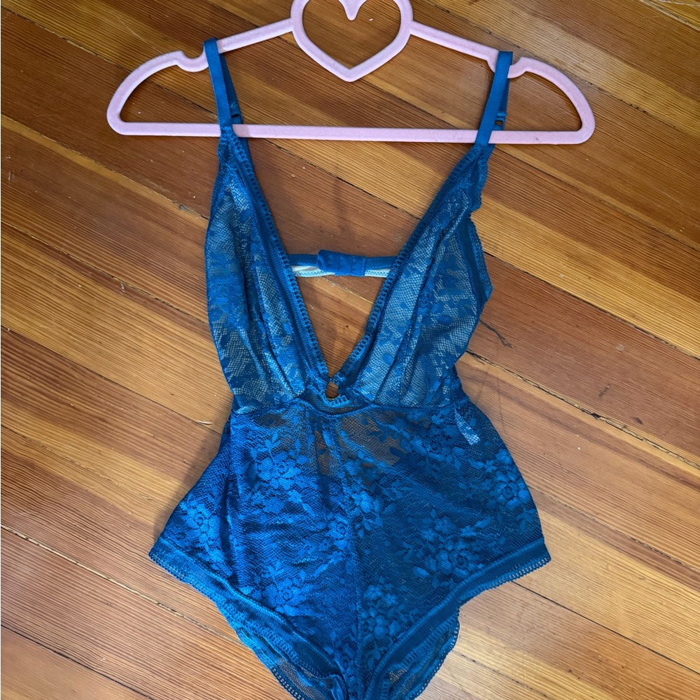 Free People Blue Lace bodysuit